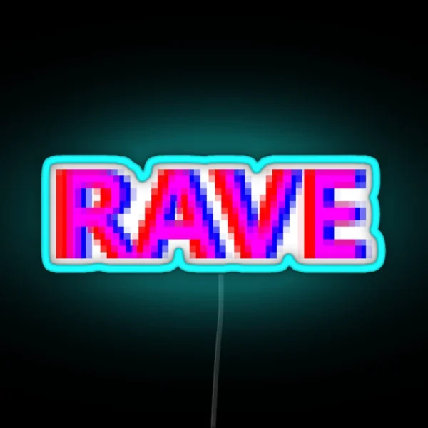 Rave Mask Rave Face Mask RGB Neon Sign