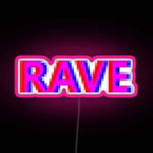 Rave Mask Rave Face Mask RGB Neon Sign