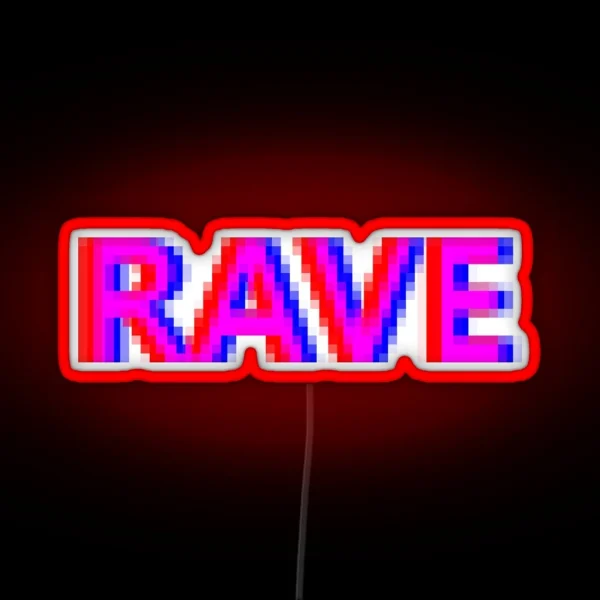 Rave Mask Rave Face Mask RGB Neon Sign