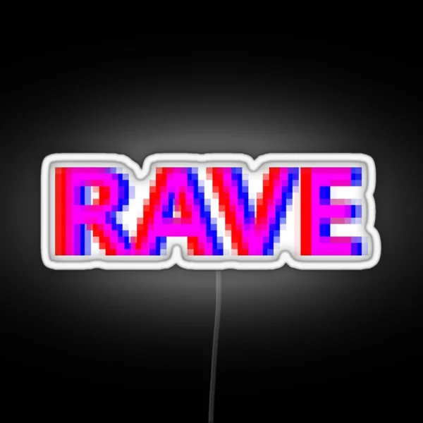 Rave Mask Rave Face Mask RGB Neon Sign