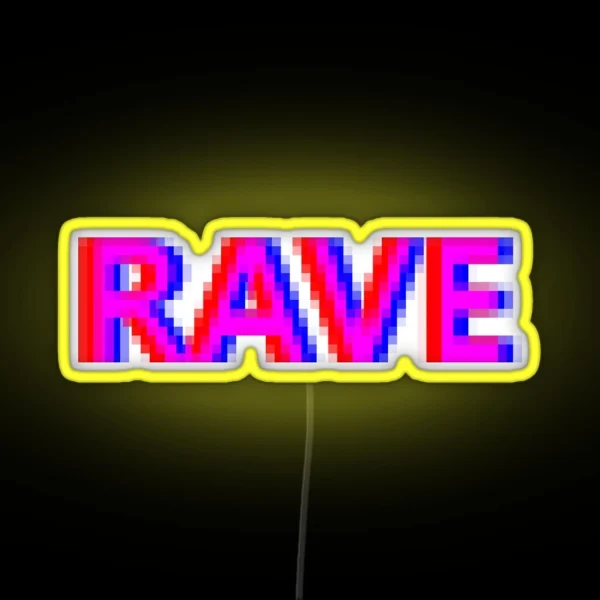 Rave Mask Rave Face Mask RGB Neon Sign