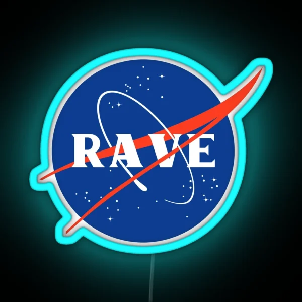 Rave NASA Logo RGB Neon Sign