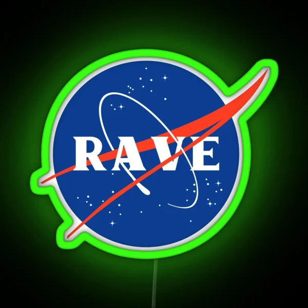 Rave NASA Logo RGB Neon Sign