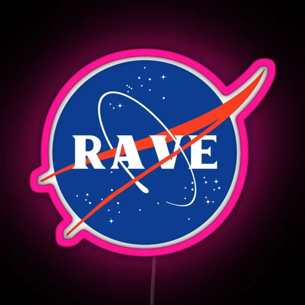 Rave NASA Logo RGB Neon Sign