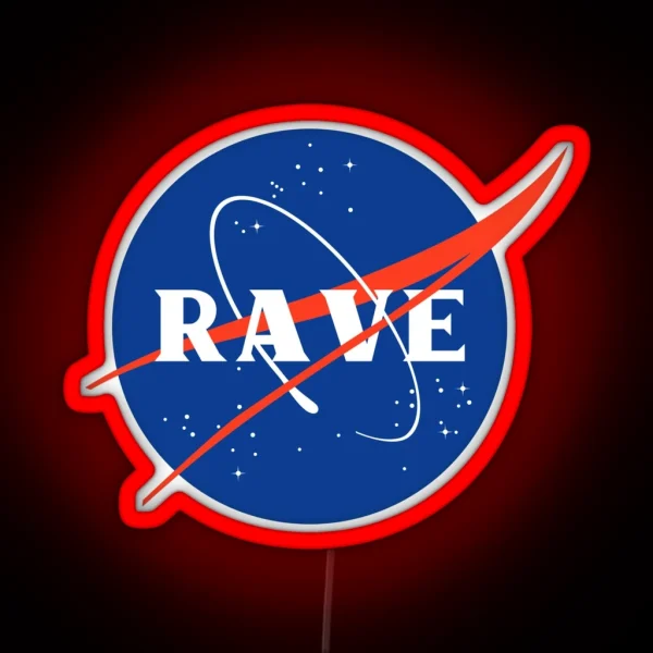 Rave NASA Logo RGB Neon Sign