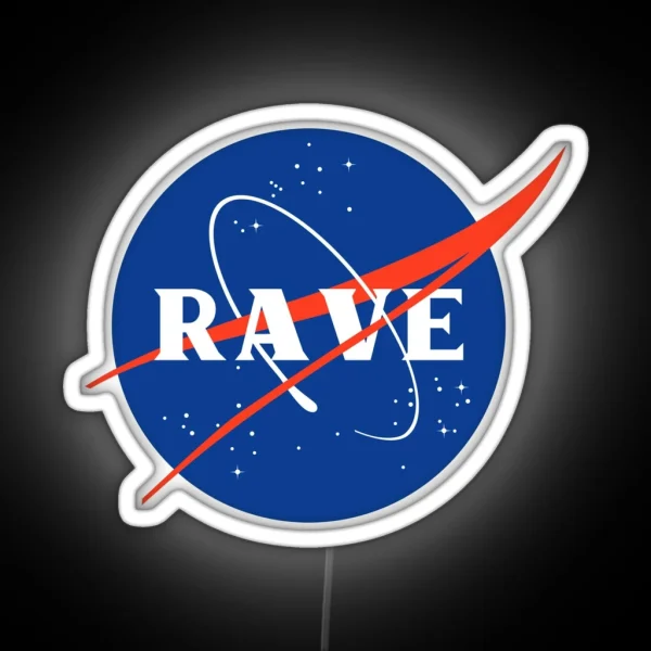 Rave NASA Logo RGB Neon Sign