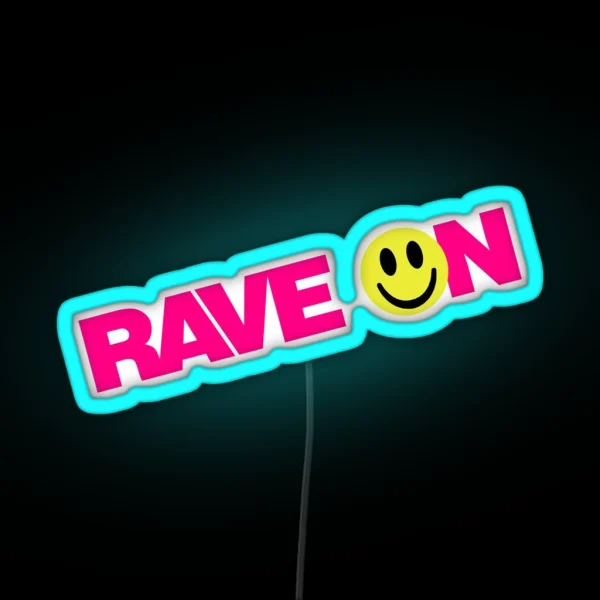 Rave On DJ RGB Neon Sign