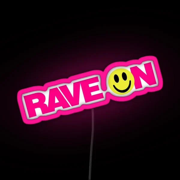 Rave On DJ RGB Neon Sign