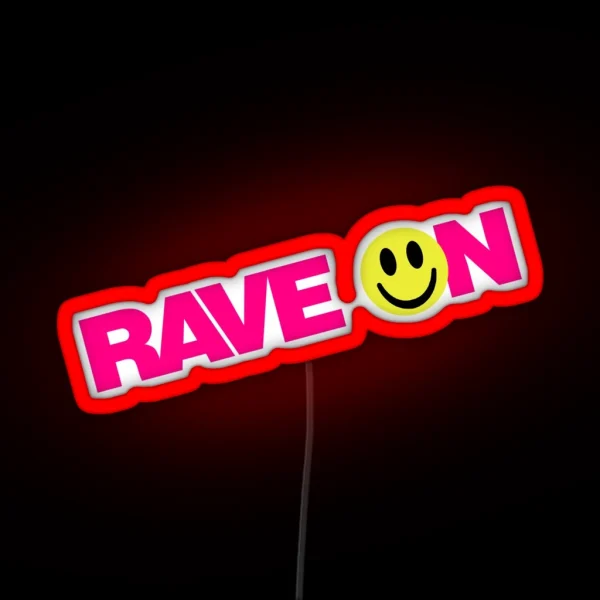 Rave On DJ RGB Neon Sign