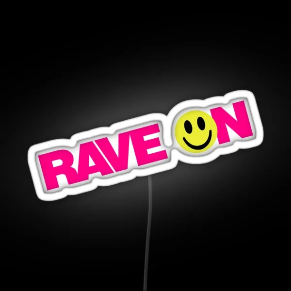 Rave On DJ RGB Neon Sign