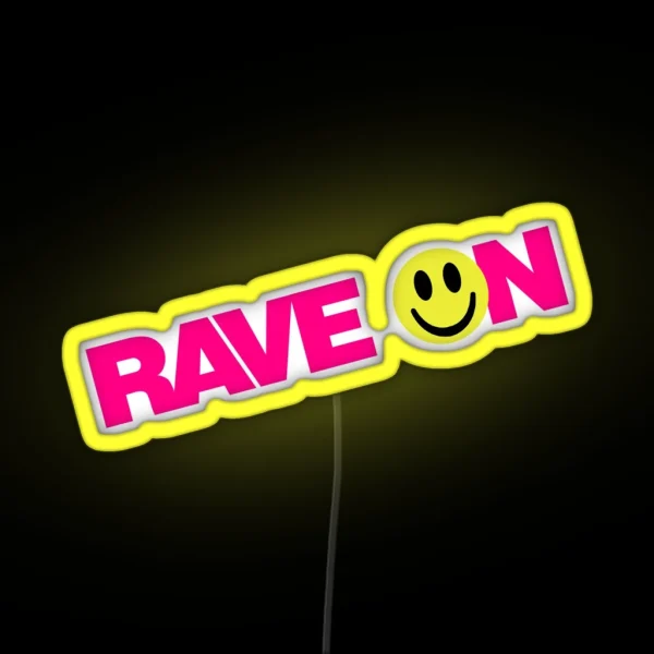 Rave On DJ RGB Neon Sign