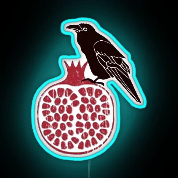 Raven On Pomergranate RGB Neon Sign