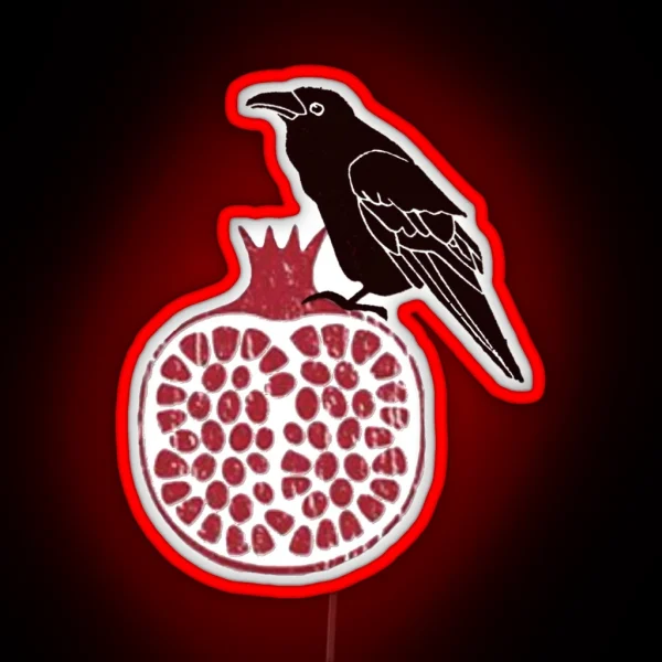 Raven On Pomergranate RGB Neon Sign