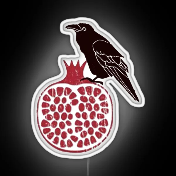 Raven On Pomergranate RGB Neon Sign