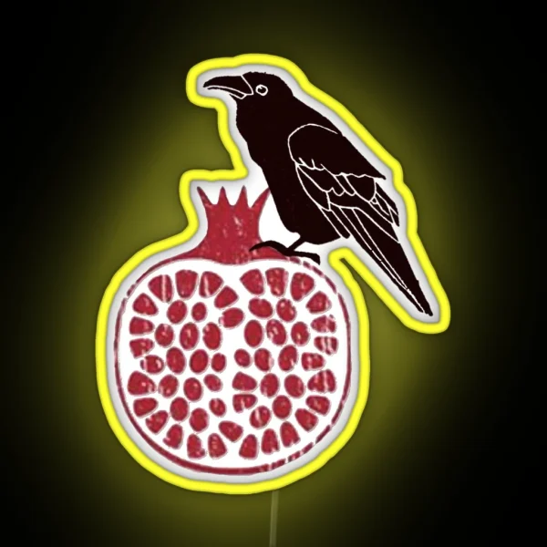 Raven On Pomergranate RGB Neon Sign
