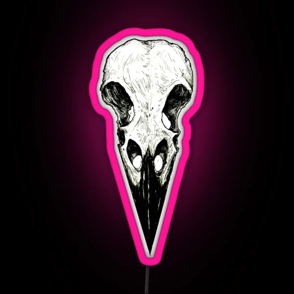 Raven Skull RGB Neon Sign