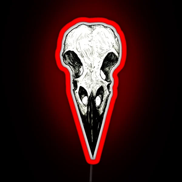 Raven Skull RGB Neon Sign