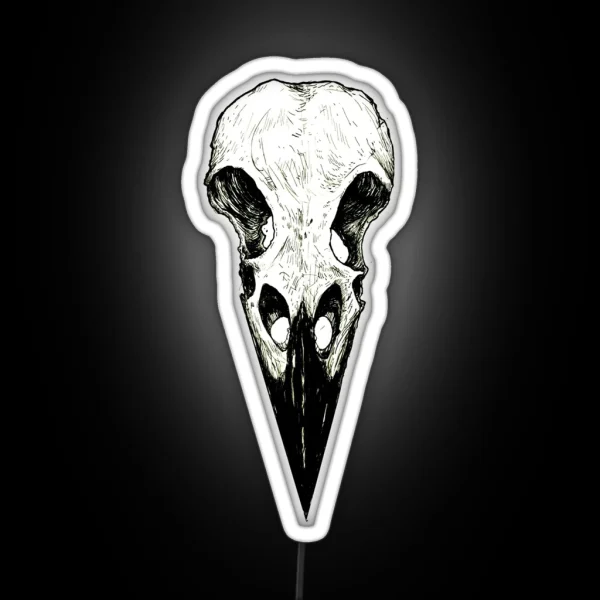 Raven Skull RGB Neon Sign