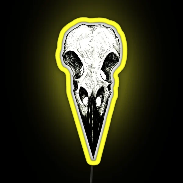 Raven Skull RGB Neon Sign