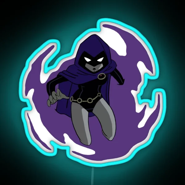 Raven Teen Titans Portal RGB Neon Sign