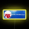 Vibrant Retro Royal Crown Cola Sign with Color-Changing LED Lighting Effects