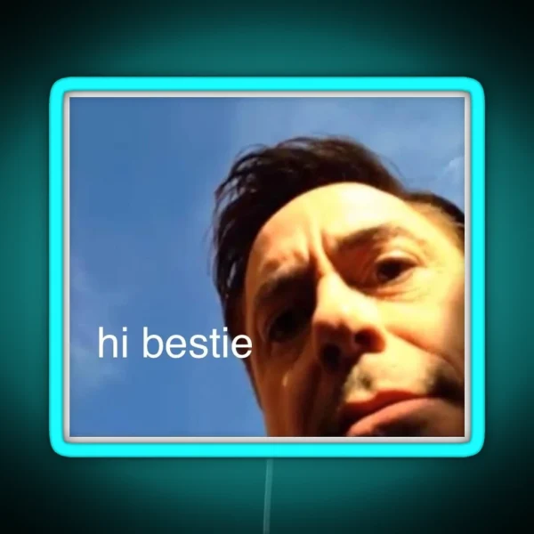 RDJ Hi Bestie RGB Neon Sign