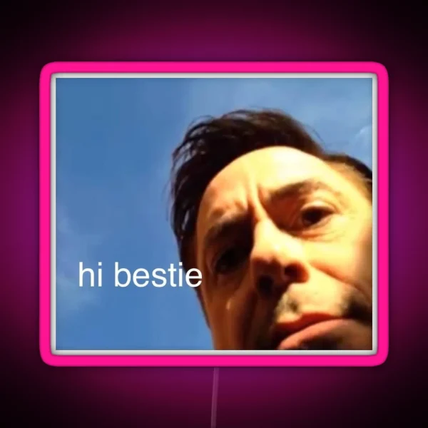 RDJ Hi Bestie RGB Neon Sign