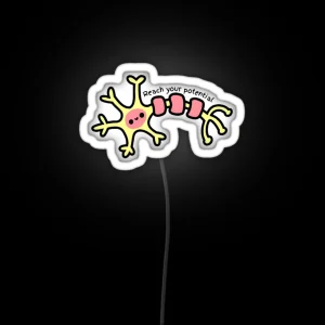 Reach Your Potential Cute Neuron Psychology RGB Neon Sign