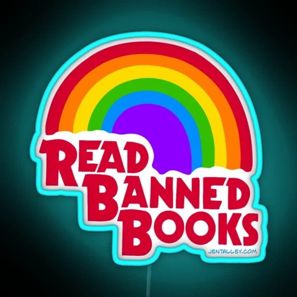 Read Banned Books RGB Neon Sign