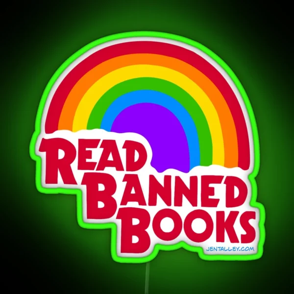 Read Banned Books RGB Neon Sign
