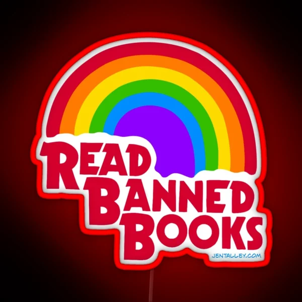 Read Banned Books RGB Neon Sign