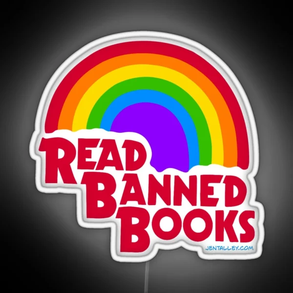 Read Banned Books RGB Neon Sign