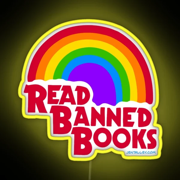 Read Banned Books RGB Neon Sign
