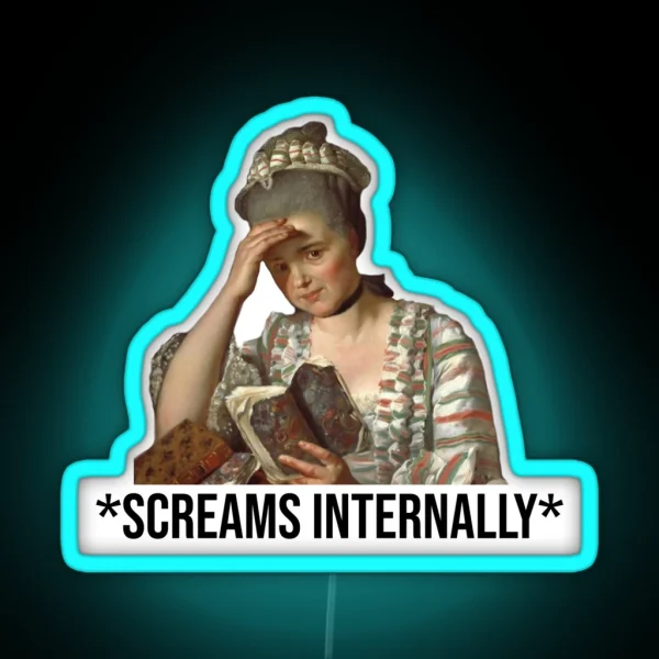 Reader Screams Internally RGB Neon Sign