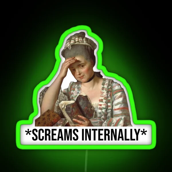 Reader Screams Internally RGB Neon Sign