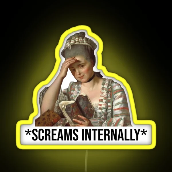 Reader Screams Internally RGB Neon Sign