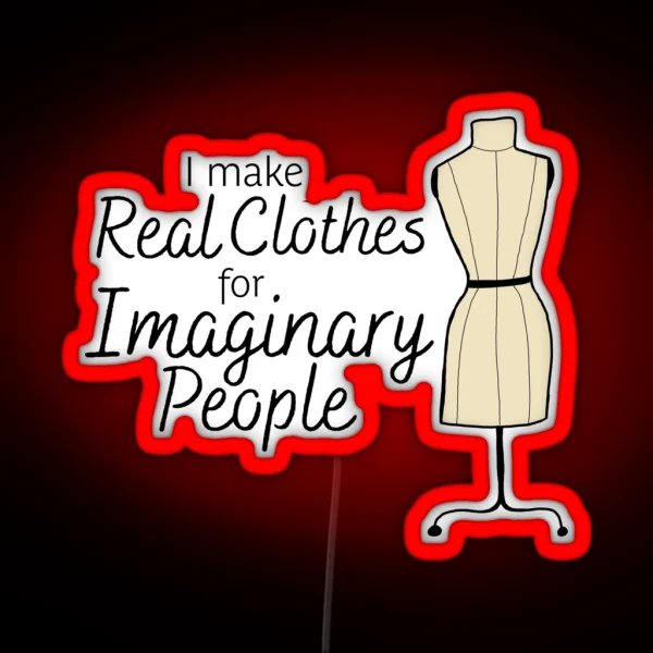 Real Clothes Imaginary People Dress Form RGB Neon Sign