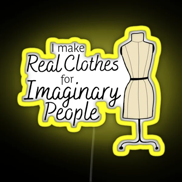 Real Clothes Imaginary People Dress Form RGB Neon Sign
