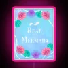 Underwater magic in a box: shimmering real mermaid tail sign