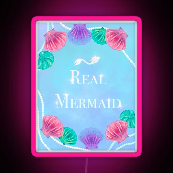 Real Mermaid RGB Neon Sign