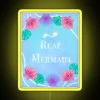 Vibrant underwater scene with colorful real mermaid RGB neon artwork