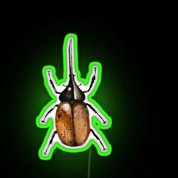 Realistic Beetle Nature Pretty RGB Neon Sign