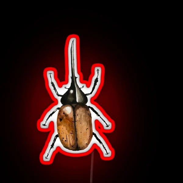 Realistic Beetle Nature Pretty RGB Neon Sign