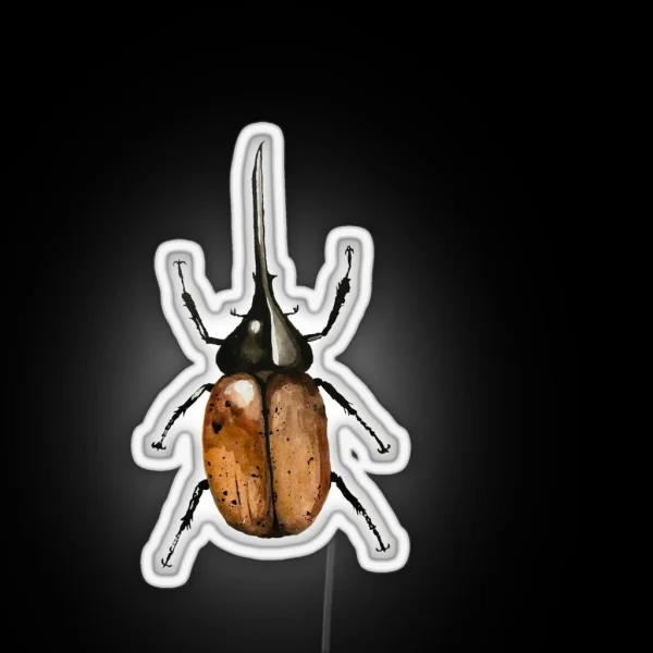 Realistic Beetle Nature Pretty RGB Neon Sign