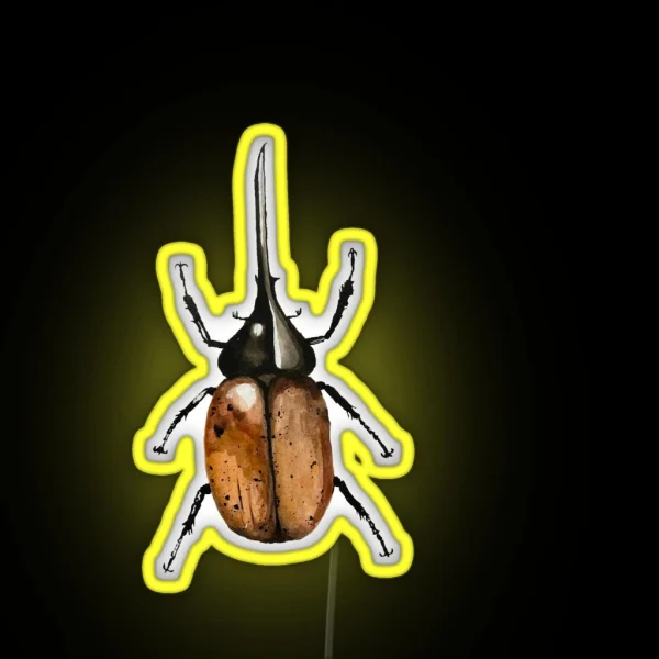 Realistic Beetle Nature Pretty RGB Neon Sign