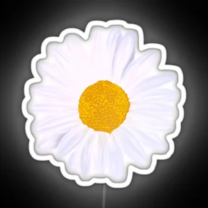 Realistic Daisy Flower RGB Neon Sign