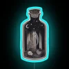 Neon farewell message commemorating loved ones with RGB colors
