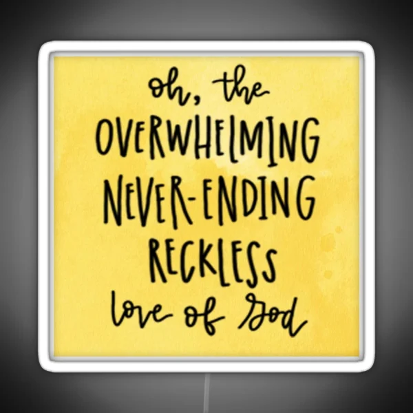 Reckless Love Yellow RGB Neon Sign