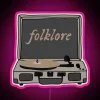 Vintage Vinyl Inspired RGB Neon Sign with Retro Music Theme
