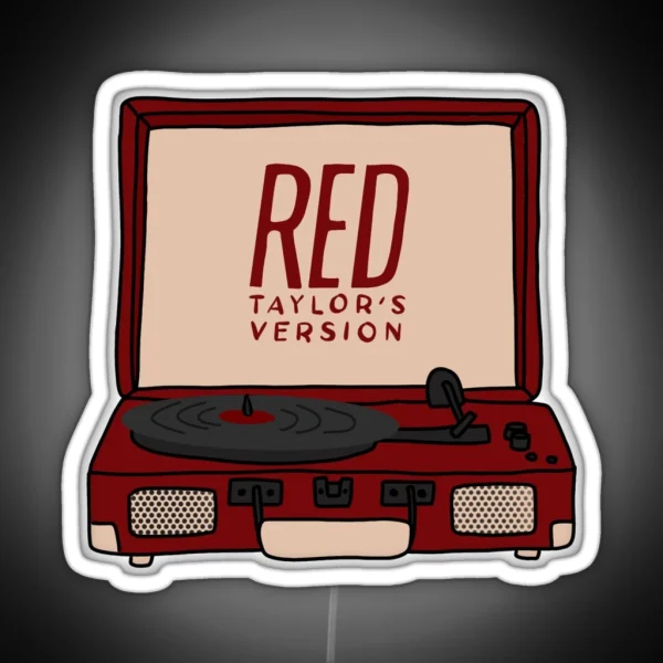 Record Player Red Taylor S Version RGB Neon Sign